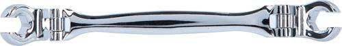 KS Tools 518.0529 Offener Doppel-Ringschlüssel mit Doppelgelenk aus Chrom-Vanadium-Stahl, Farbe: Silber, 12x13mm - Bild 1