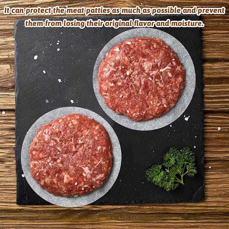Rundes Hamburger-Patty-Wachspapier in Weiß, fettdichtes Backpapier für individuelle Patties und Kuchen, Durchmesser: 5 cm - Bild 3