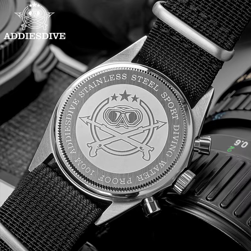 ADDIESDVIE Chronograph, Quarz, Edelstahl, Schwarz, Herren - Bild 2