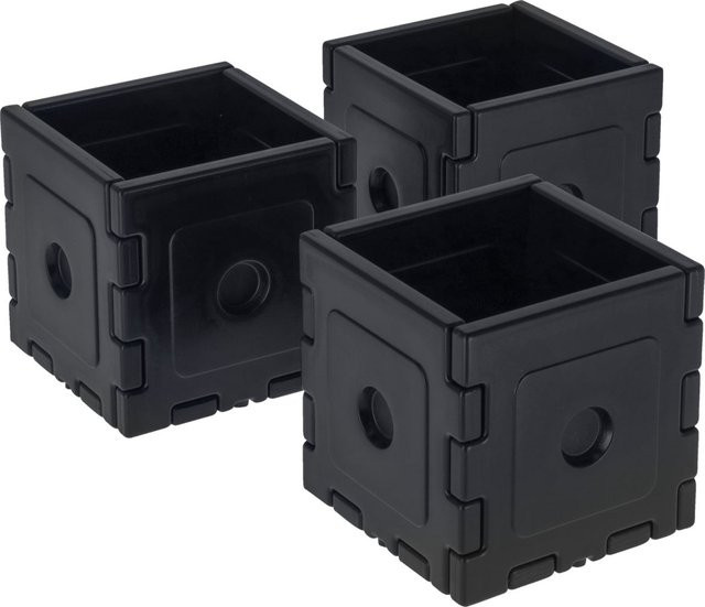 VEGA Kühlakku Esino für Flaschen und Würfel, Schwarz, 3er Pack, B/T/H: 11,8 x 11,8 x 11,8 cm - Bild 1