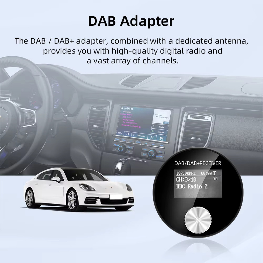 EzoneTronics Auto DAB/DAB+ Radio-Adapter Tragbarer Digitalradio Musikempfänger mit FM-Sender und unbegrenzten Voreinstellungen in Schwarz - Bild 4