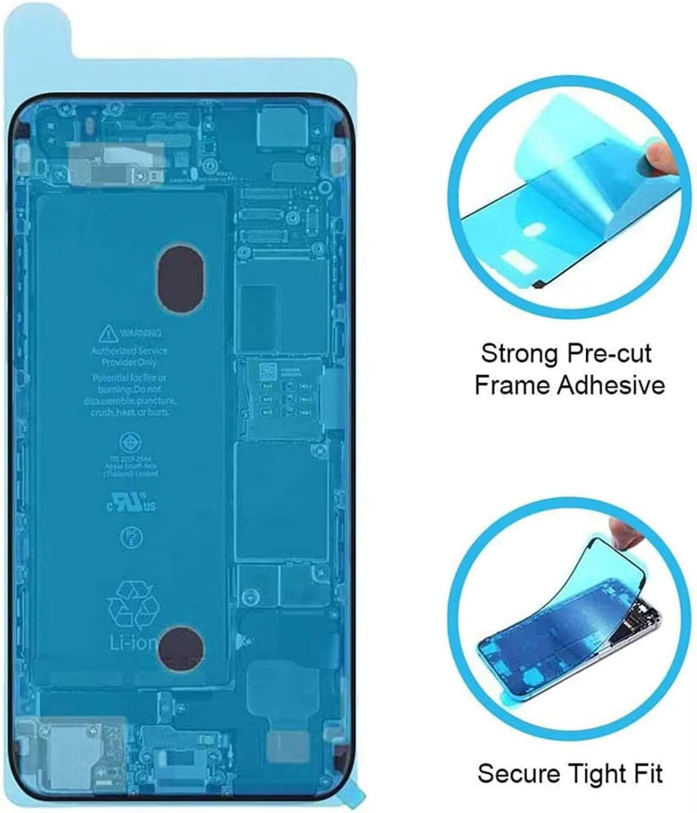 5 Stück wasserdichte LCD-Frontrahmen-Display-Dichtungsbänder für Apple iPhone 15 13 12 11 XS Pro Max X XR in Blau - Bild 4