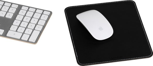 Vivanco Mousepad in Lederoptik, Schwarz - Bild 1