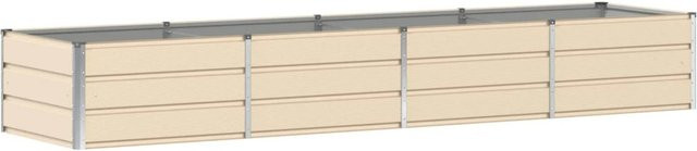vidaXL Pflanzkübel aus Stahl in Elfenbein, B/T/H: 320 x 80 x 45 cm - Bild 1