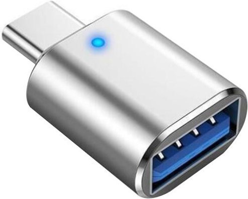 Amusedly OTG-Adapter Typ-C auf USB-A in Silber, korrosionsbeständig und verzögerungsfrei - Bild 1