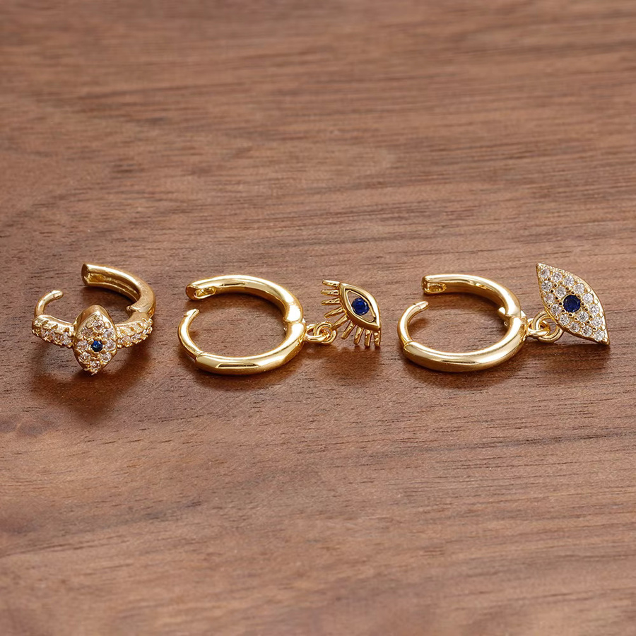 Maodane Creolen, Edelstahl, Gold, Zirkonia, Damen - Bild 2