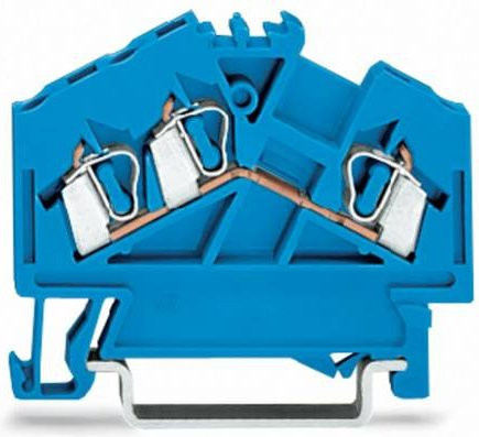 WAGO 280-651 Durchgangsklemme 5mm Zugfeder Blau 100 Stück - Bild 1