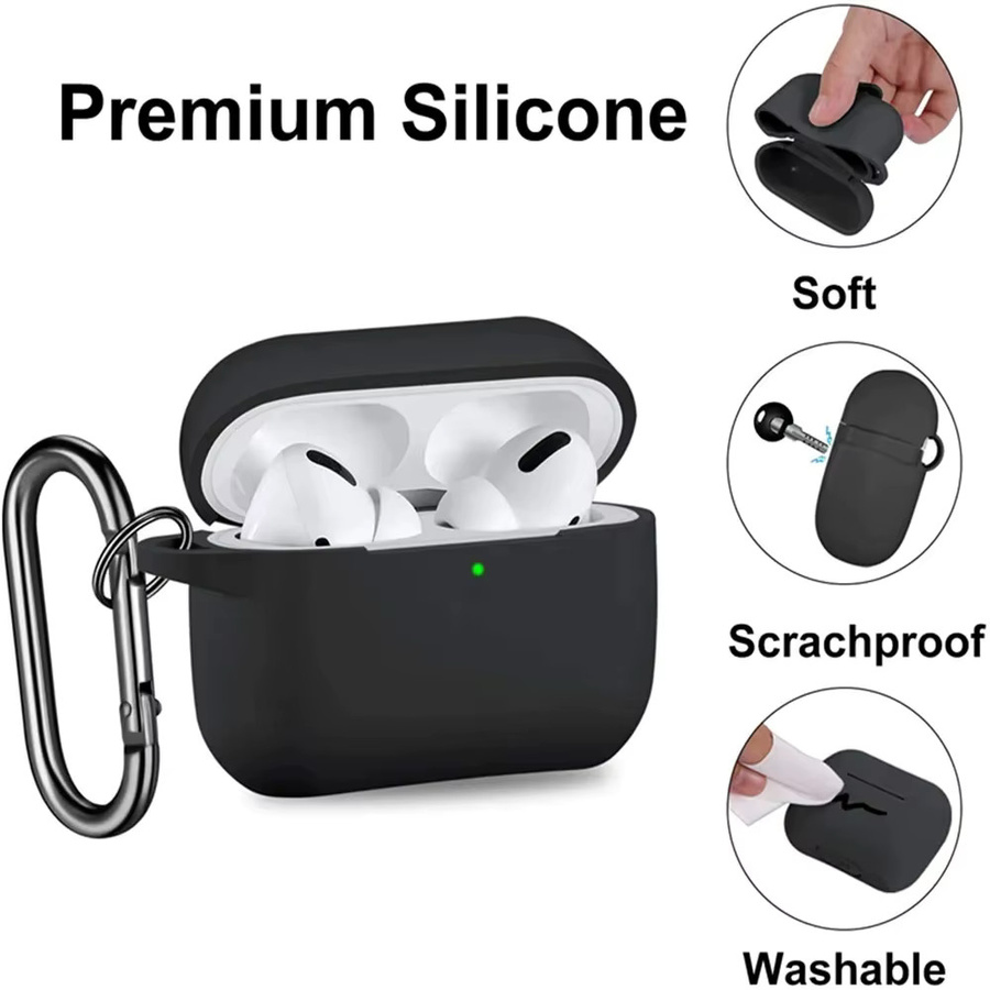Stoßfeste Silikon Schutzhülle für Apple AirPods 3 der 3. Generation in Mehrfarbig mit Schnalle - Bild 4