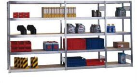 Regalwerk BERT Großfachregal Grundfeld aus Stahl in Silber, H x B x T: 300 x 100,5 x 30 cm - Bild 1