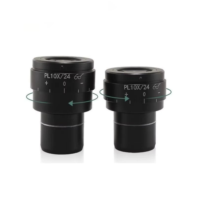 HNNYKRAY Weitwinkel-Okular PL10X für Stereomikroskope in Schwarz, dioptrienverstellbar mit 30mm Augenpunkt, kompatibel mit Olympus und Nikon, inklusive Augenmuscheln - Bild 3