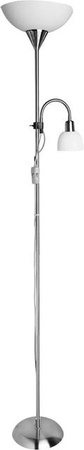 Arte Lamp Stehleuchte Duetto Deckenfluter mit Leselampe in Silber
