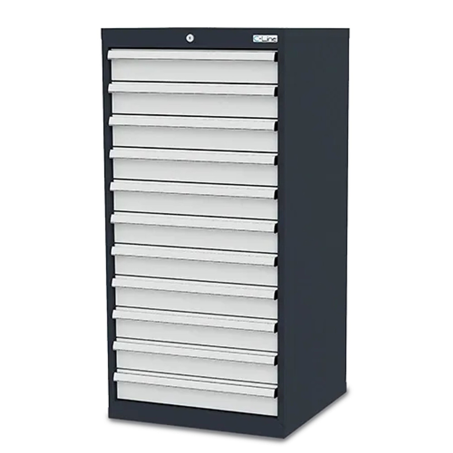Simplaflex Schubladenschrank aus Stahlblech in Anthrazitgrau, B/T/H: 60 x 57,5 x 122 cm - Bild 2