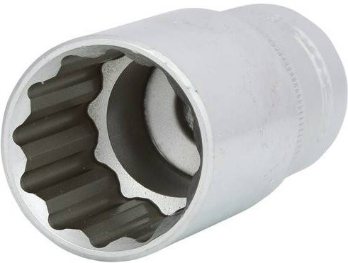 KS Tools 1/2 Zoll 12-kant Stecknuss lang 27 mm aus Chrom-Vanadium in Silber - Bild 1