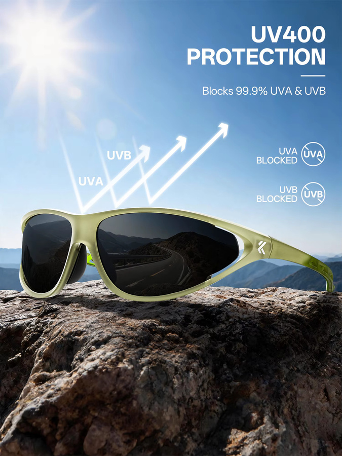 Kapvoe Sportsonnenbrille, Vollrand, Kunststoff, blue, Unisex - Bild 5