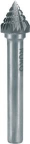 RUKO Hartmetall Frässtift Form J Kegel 60 Grad in Silber, Durchmesser: 3,0 mm - Bild 1