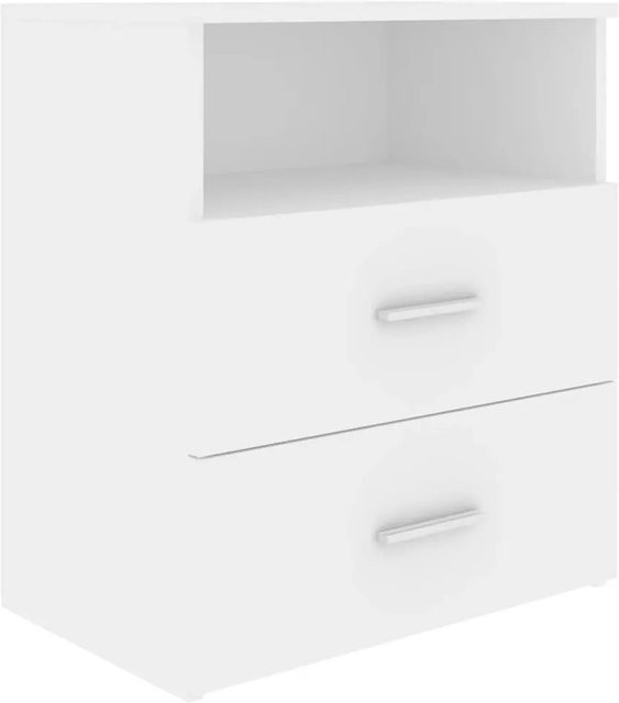 vidaXL Nachttisch Weiß modern Wandmontage B/T/H: 50 x 32 x 60 cm - Bild 1