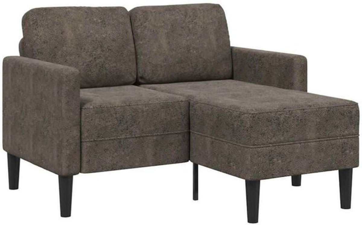 vidaxl 2-Sitzer Ecksofa in L-Form mit Chaiselongue, Anthrazit, Kunstleder, Breite: 125 cm - Bild 1