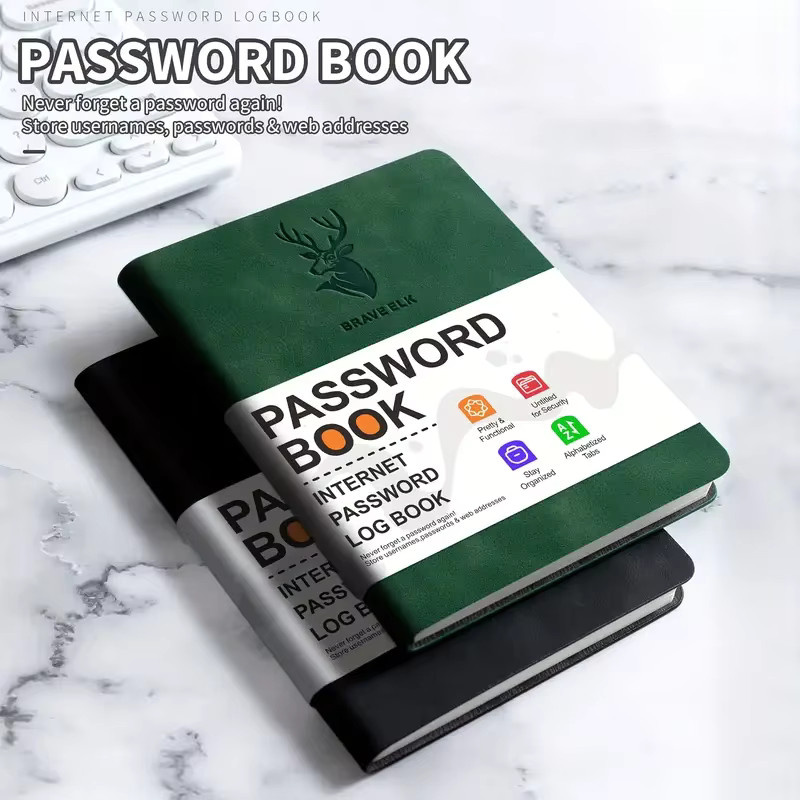 Passwort-Organizer Art Farmer in B6 mit gebundenen Alphabet-Tabs, Hardcover, Grün, liniertes Format - Bild 2