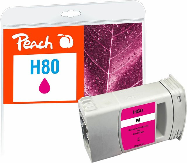 Wiederaufbereitete HP 80 Druckerpatrone Peach C4874A für HP DesignJet 1050 C, 1050 C Plus und 1055 CM - Bild 1