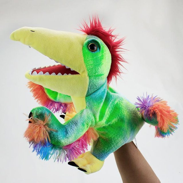 Yiran Health & Beauty Dinosaurier Handpuppen-Plüschtiere, ab 3 Jahre - Bild 1