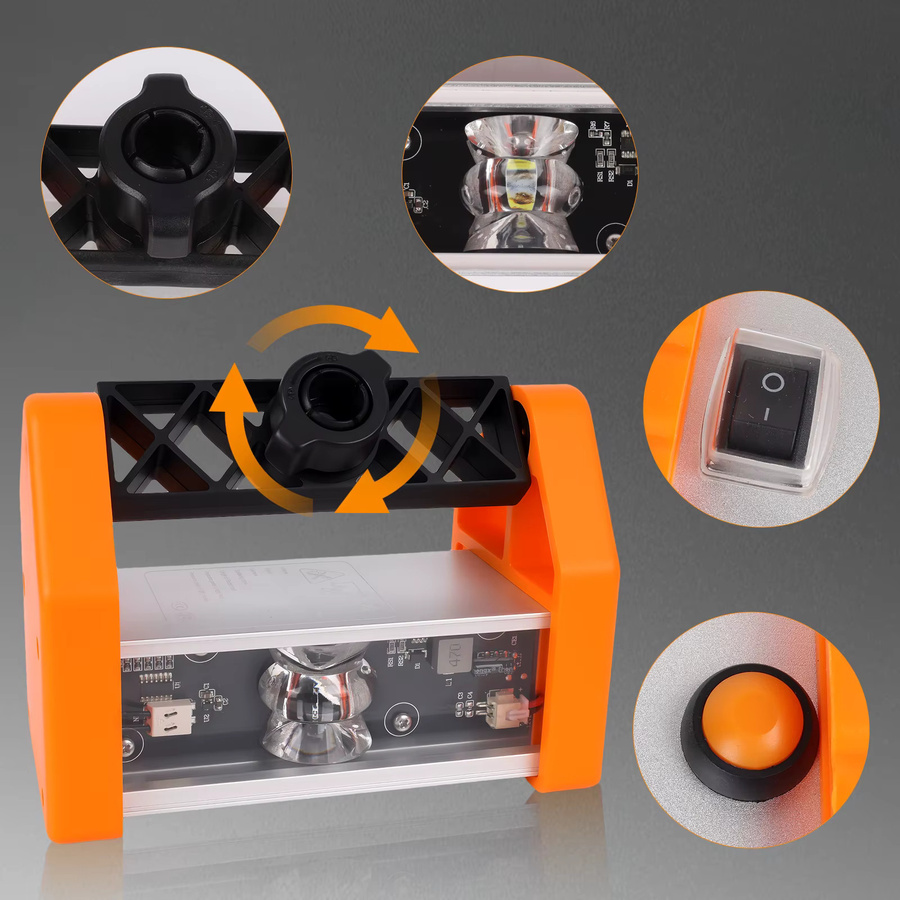 Podofo Wandschleif-Inspektionsleuchte mit 155 Grad Ultra-Weitwinkel für Lackierarbeiten in Transparent und Orange - Bild 5