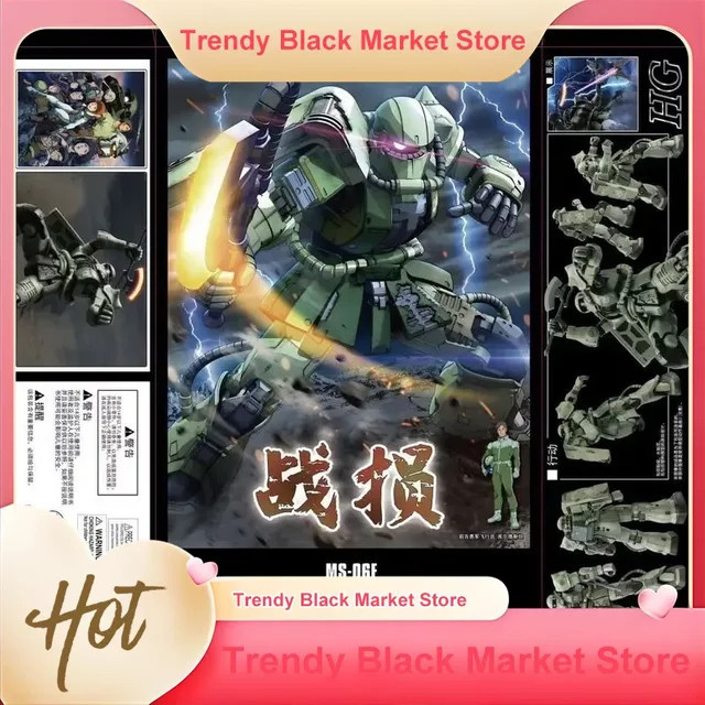 TAKARA TOMY Battle Damaged Green Zaku II Cucuruz Doan'S Island HG1/144 Mech Assembly Model Kit Actionfigur - Bild 1