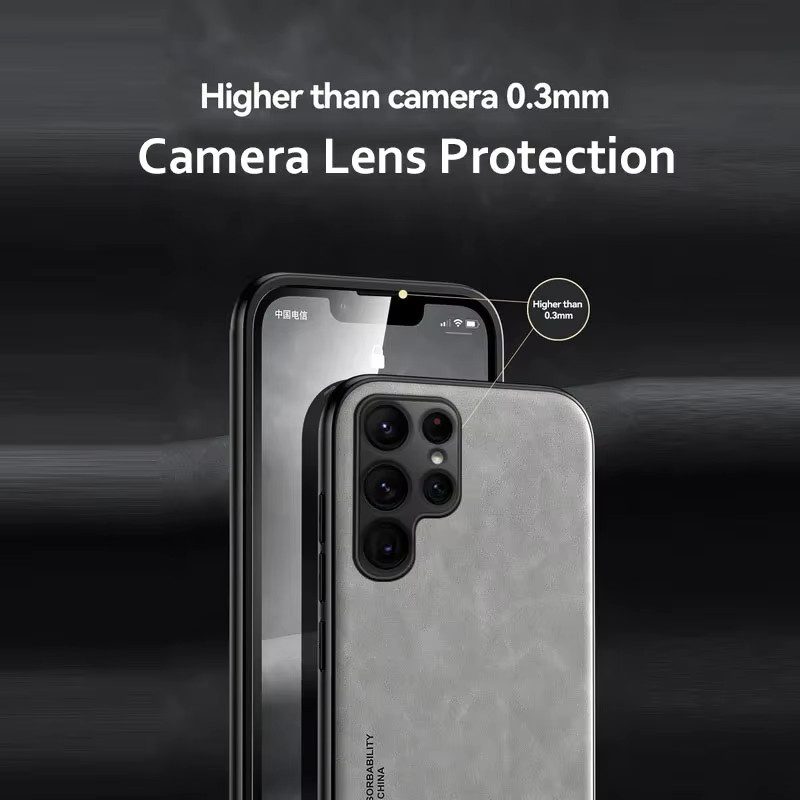Luxuriöse magnetische Lederhülle für Samsung Galaxy S26 Ultra S25 S24 S23 S22 S21 S20 Note 20 Plus 10 8 mit Vollabdeckung in Grün und Grau - Bild 4