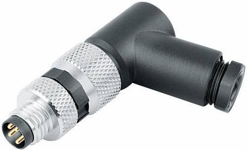 Binder 99-3383-110-04 Sensor-Aktor-Steckverbinder M8 Stecker gewinkelt unkonfektioniert Polzahl 4 Schwarz - Bild 1