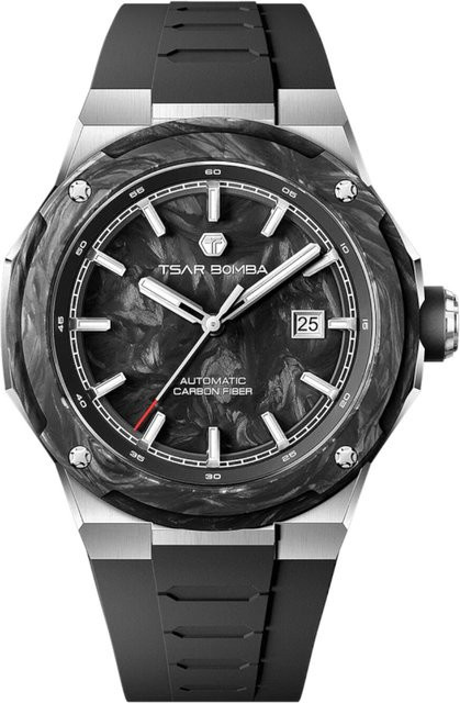 Tsar Bomba Herrenuhr Electron Carbon X II, Automatik, 45mm, 10ATM - Bild 1