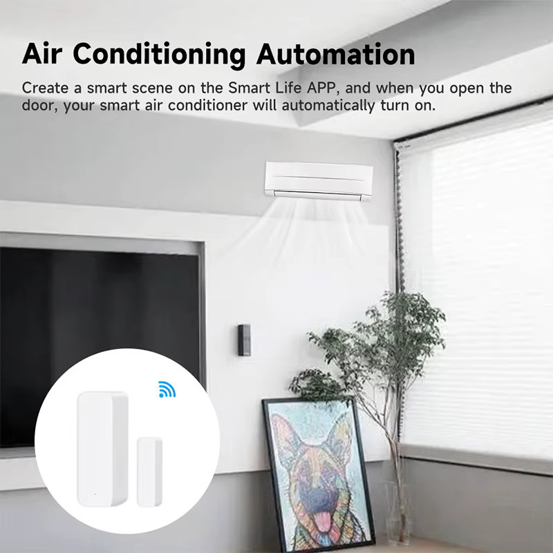 Tuya Zigbee 3.0 Smart Tür- und Fenstersensor in Weiß, drahtloser Kontaktmelder kompatibel mit Home Assistant, Alexa, ZHA und Zigbee2MQTT - Bild 2
