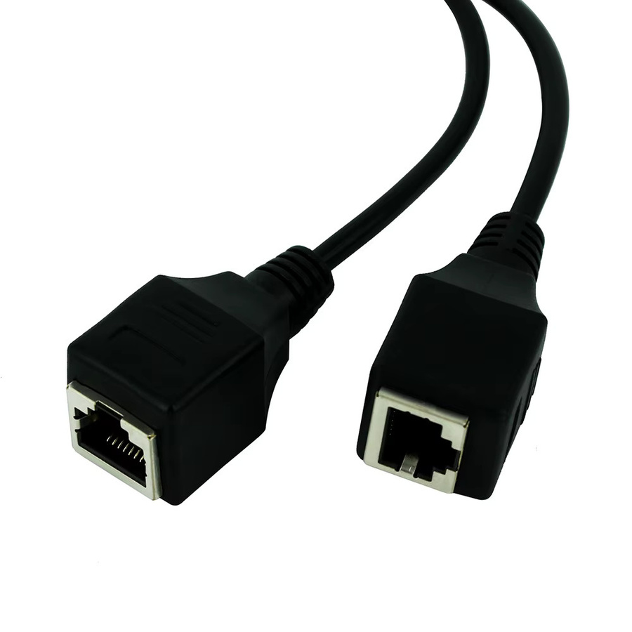 OULLX RJ45 LAN-Splitterkabel Ethernet Netzwerkadapter Cat5e in Schwarz - Bild 4