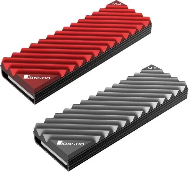 Ninth World Aluminium M.2 2280 NVMe SSD Kühlkörper in Rot - Bild 1