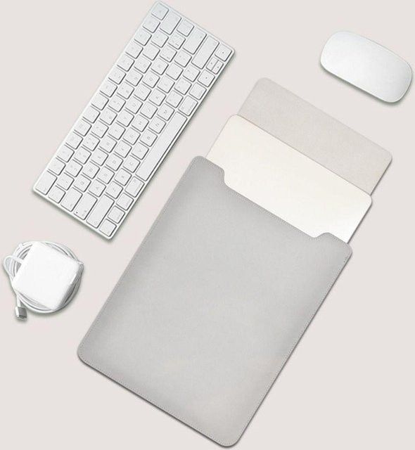 Stoßfeste Laptop Hülle aus PU Leder von Rd lala in Grau für 11 bis 15 Zoll Notebooks - Bild 1