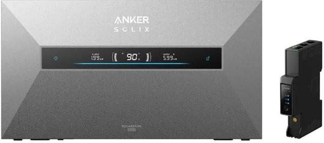 Anker SOLIX Solarbank Max AC mit 7 kWh Speicher und Smart Meter Gen 2 Dreiphasig in Schwarz und Grau - Bild 1