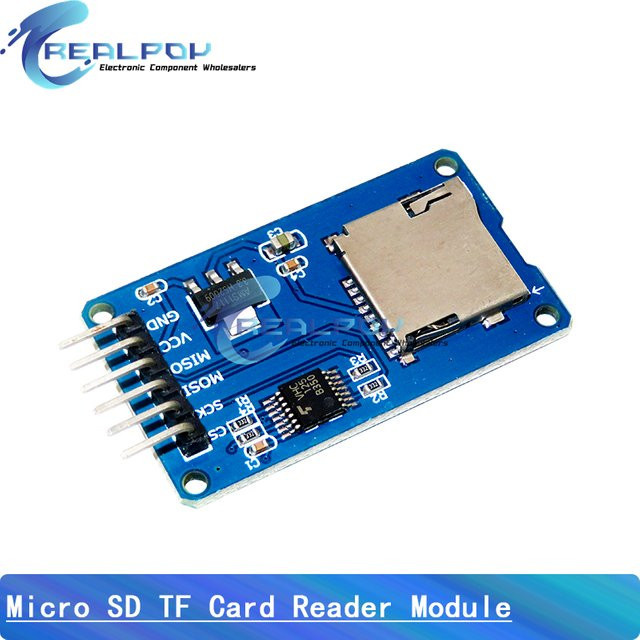 REALPOY Micro SD Kartenleser Modul mit SPI Schnittstelle für Arduino DIY Kits in Blau - Bild 1