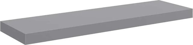 vidaXL Schweberegal Grau B/T/H: 80 x 23,5 x 3,8 cm aus MDF und Metall - Bild 1