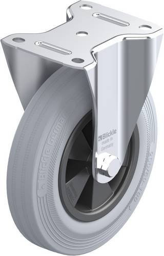 Blickle Bockrolle B-VPP 200G-SG in Schwarz-Grau mit Stahlgestell, Rad-Durchmesser: 20 cm, Tragfähigkeit: 205 kg - Bild 1