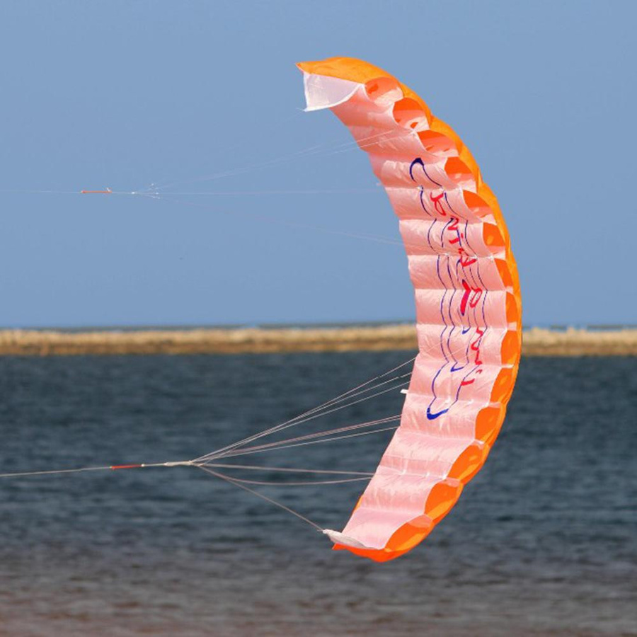 TOMTOP JMS Doppelflugleinen-Flügeldrachen, 1,4 m, orange - Bild 2