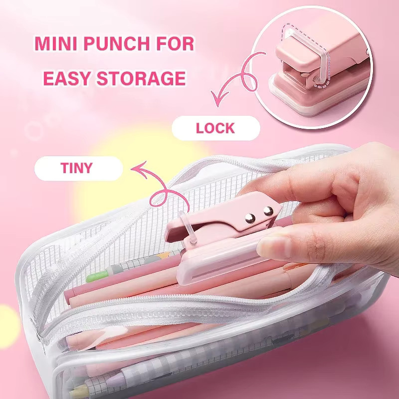 Einzelring-Mini-Lochstanzer mit 1 Loch für Schule und Büro in Kawaii-Design - Bild 2