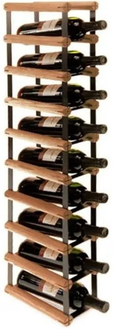 PROREGAL Modulares Weinregal Vinotega Mod aus massivem Kiefernholz, Braun geölt, H x B x T: 92,5 x 12,5 x 24,5 cm - Bild 1