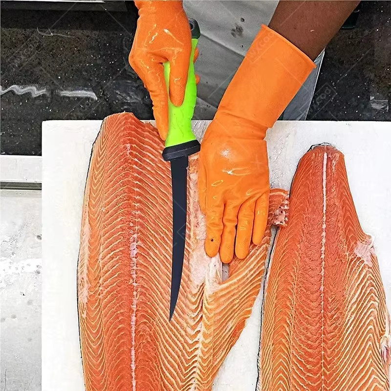 WXCOO Sashimi-Messer aus Edelstahl als japanisches Fischfiletiermesser und Küchenmesser mit Schutzhülle - Bild 4