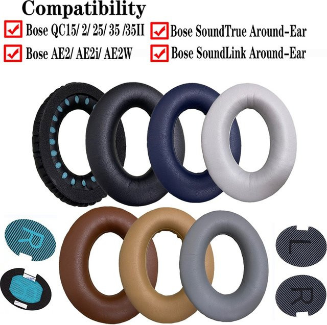 Ersatz Ohrpolster aus Memory Foam für Bose QC2 QC15 QC25 QC35 AE2 AE2i AE2w Bluetooth Kopfhörer - Bild 1