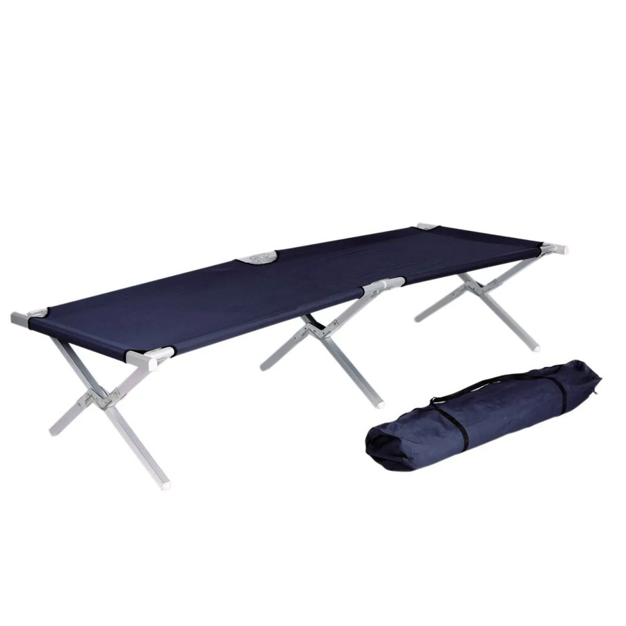 Lex Klappbares Feldbett Dunkelblau B/T/H: 90 x 120 x 42 cm - Bild 2