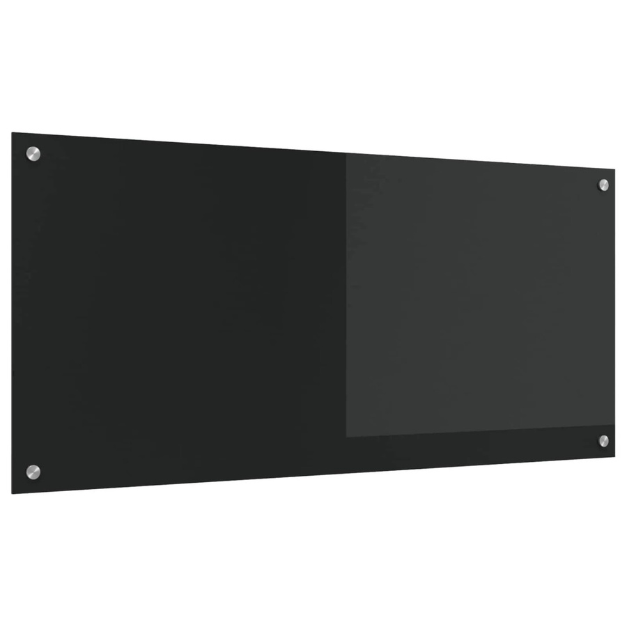 vidaXL Küchenrückwand aus gehärtetem Glas in Schwarz, B/H/T: 110 x 50 x 0,6 cm - Bild 2