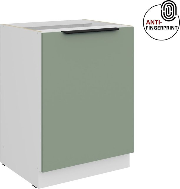 Küchenunterschrank ARIA in Aquamarin matt mit Einlegeboden und Scharniertüren, Breite: 60 cm - Bild 1