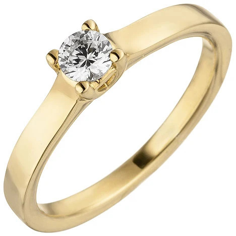 Colfem Ring 585 Gelbgold, Diamant, Damen, Ringgröße 58 - Bild 1