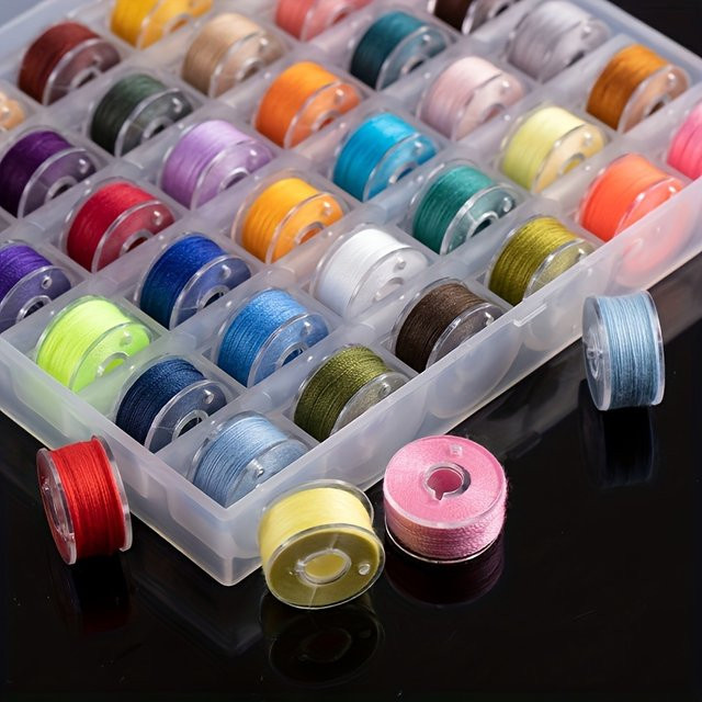 25 Stück multifunktionales Nähgarn aus Polyester in verschiedenen Farben für Nähmaschinen und Handnähen - Bild 1