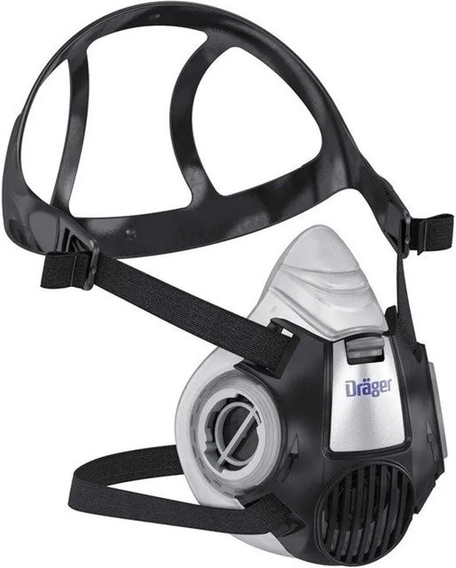 Dräger Atemschutz-Halbmaske X-plore 3300 mit Bajonettverschluss in Schwarz-Grau - Bild 1