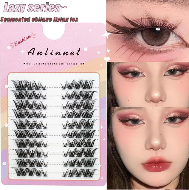 zhonghuirong Cluster-Wimpern, Black, Natürlich, Unisex - Bild 1