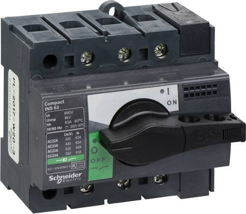 Schneider Electric 28902 Lasttrennschalter 63A 125 V/DC 500 V/AC Grau - Bild 1
